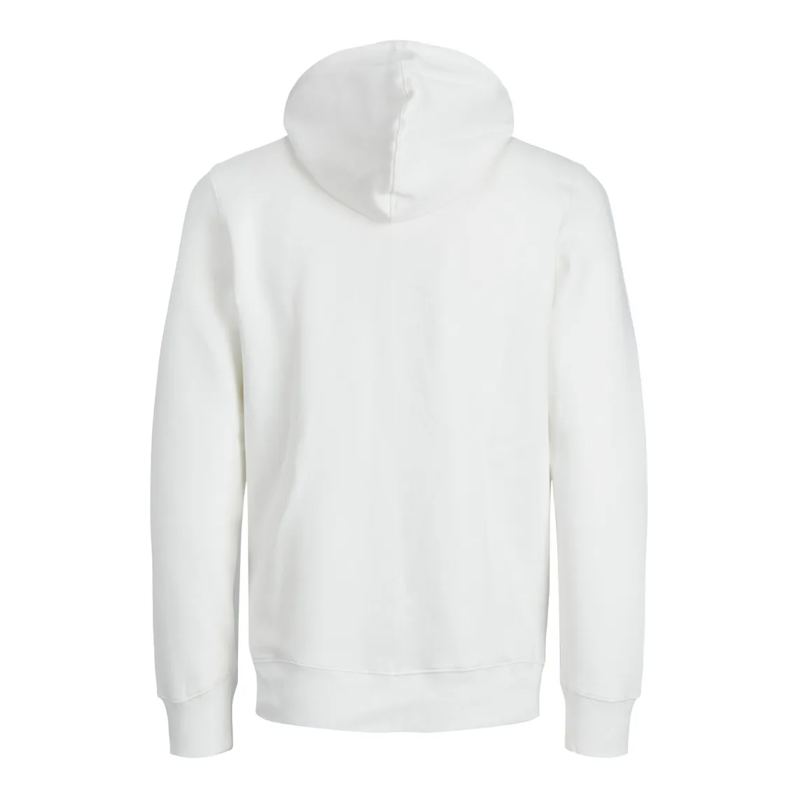 Sweat à capuche zippé Relaxed Fit Manches longues Blanc en coton Jack & Jones - Pull / Gilet / Sweatshirt Homme su