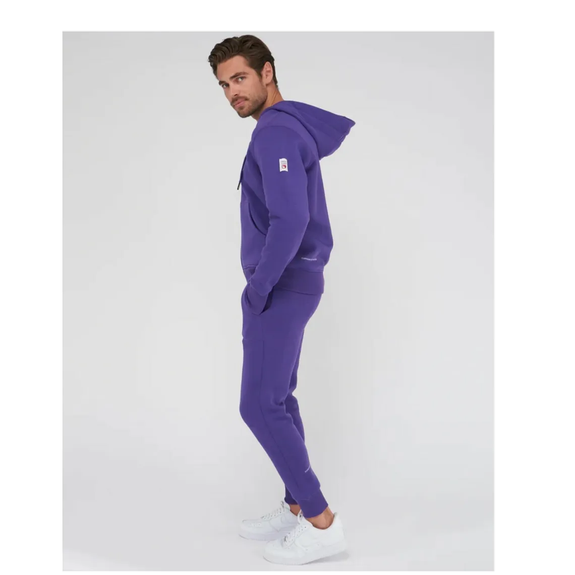 Sweat zippé à capuches classique violet en coton Compagnie de Californie - Pull / Gilet / Sweatshirt Homme sur Men