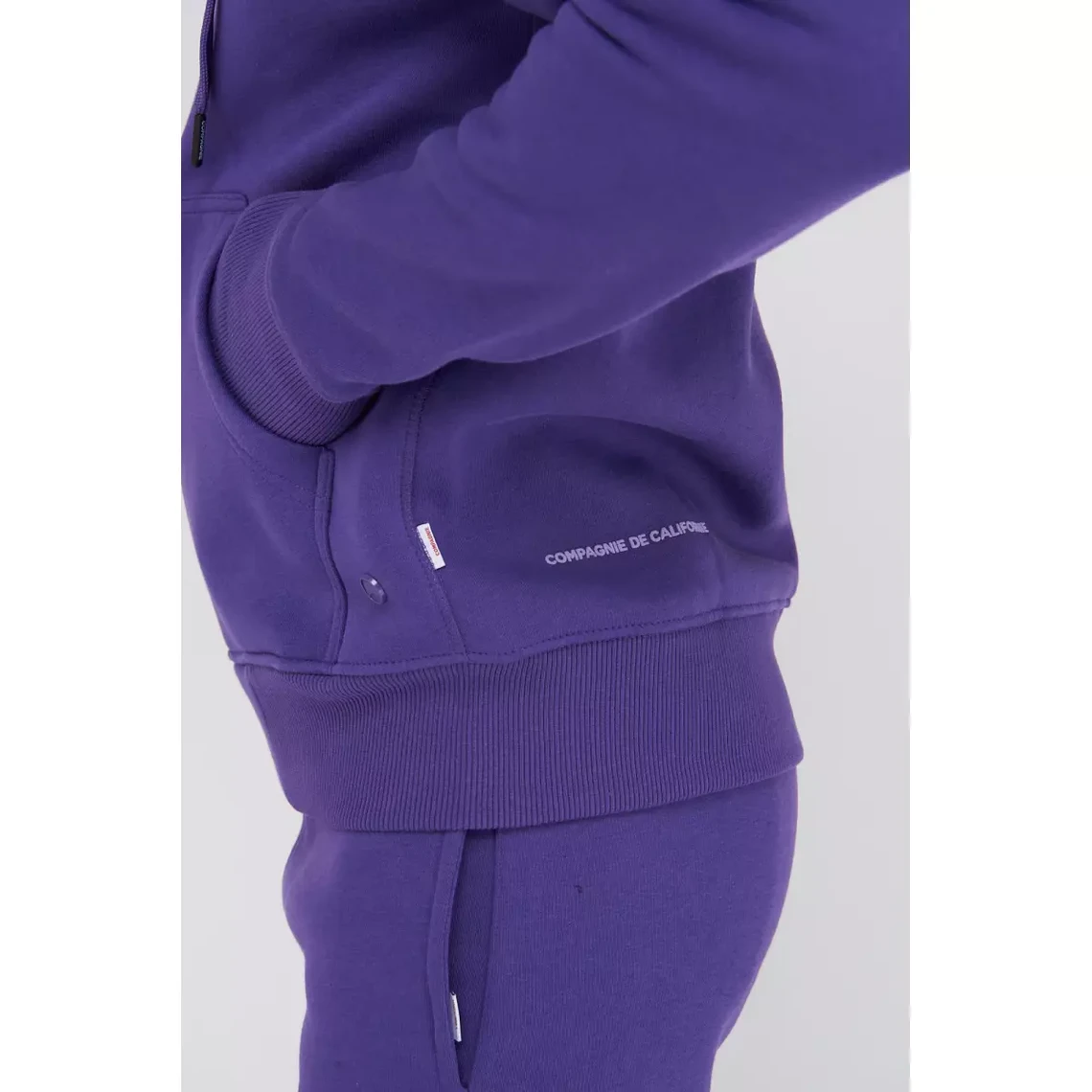 Sweat zippé à capuches classique violet en coton Compagnie de Californie - Pull / Gilet / Sweatshirt Homme sur Men