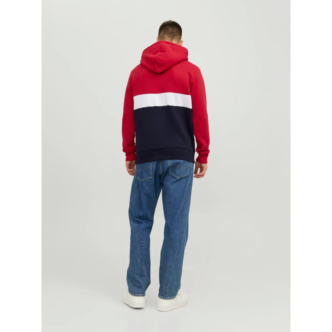 Sweatshirt Standard Fit Manches longues Rouge foncé en coton Dane Jack & Jones - Pull / Gilet / Sweatshirt Homme sur MenC