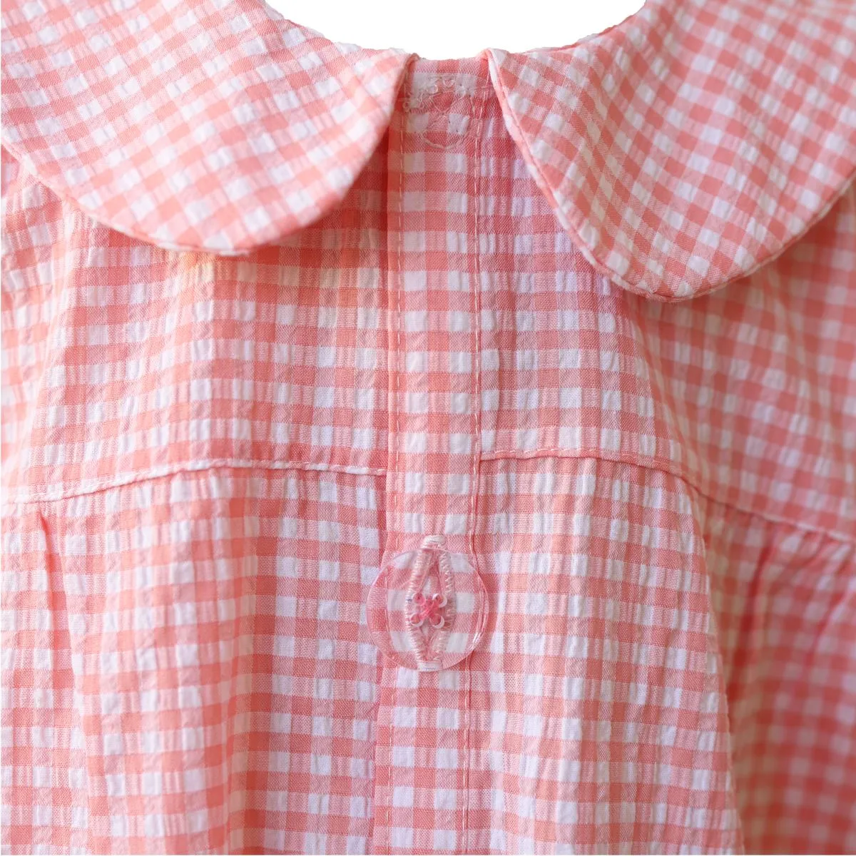 Tablier blouse enfant vichy rose