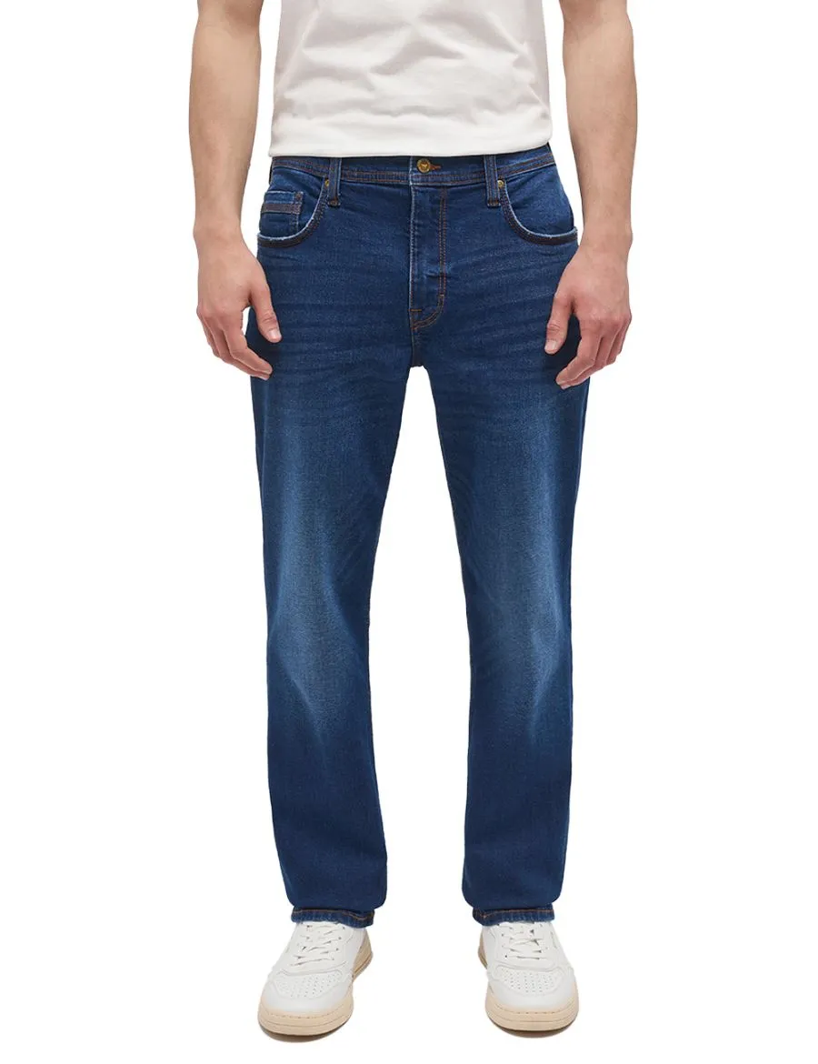 Tall Mustang Jeans Washington Straight L36 & L38 pouce, bleu moyen