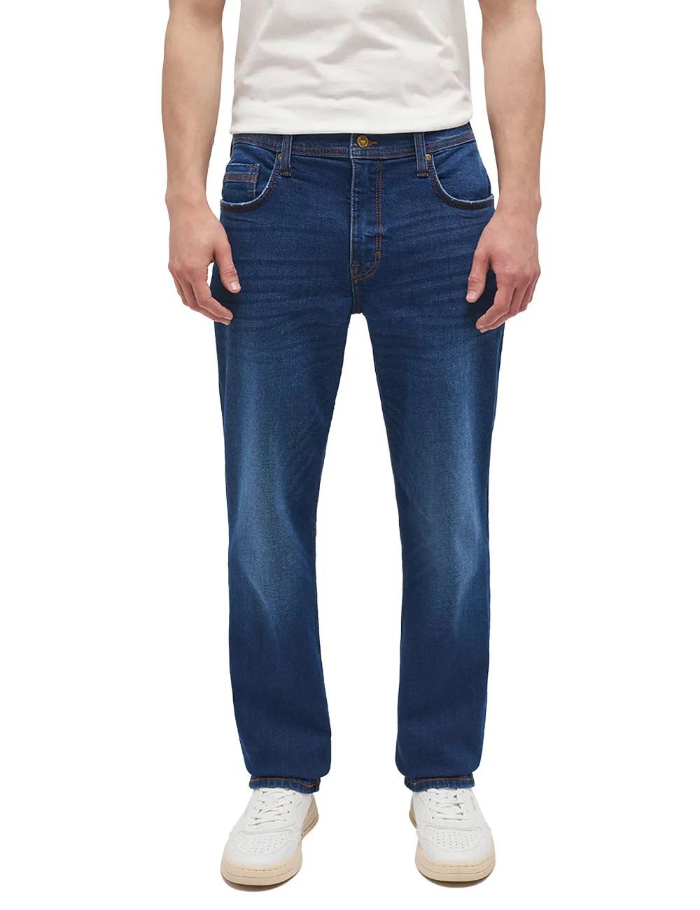 Tall Mustang Jeans Washington Straight L36 & L38 pouce, bleu moyen