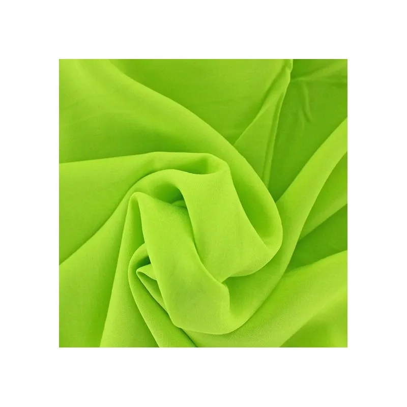 Tissu viscose chemisier vert anis