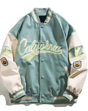 Veste Baseball Bleu Clair