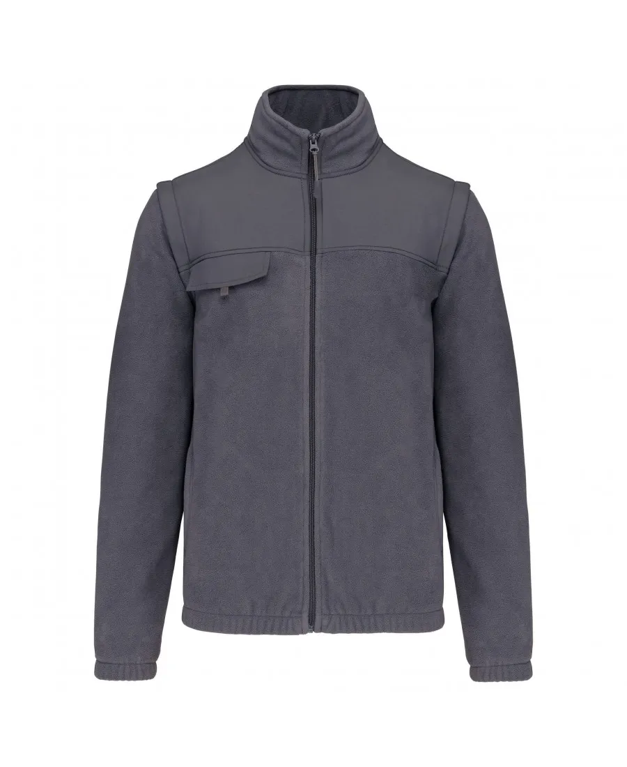 Veste polaire personnalisée manches amovibles homme