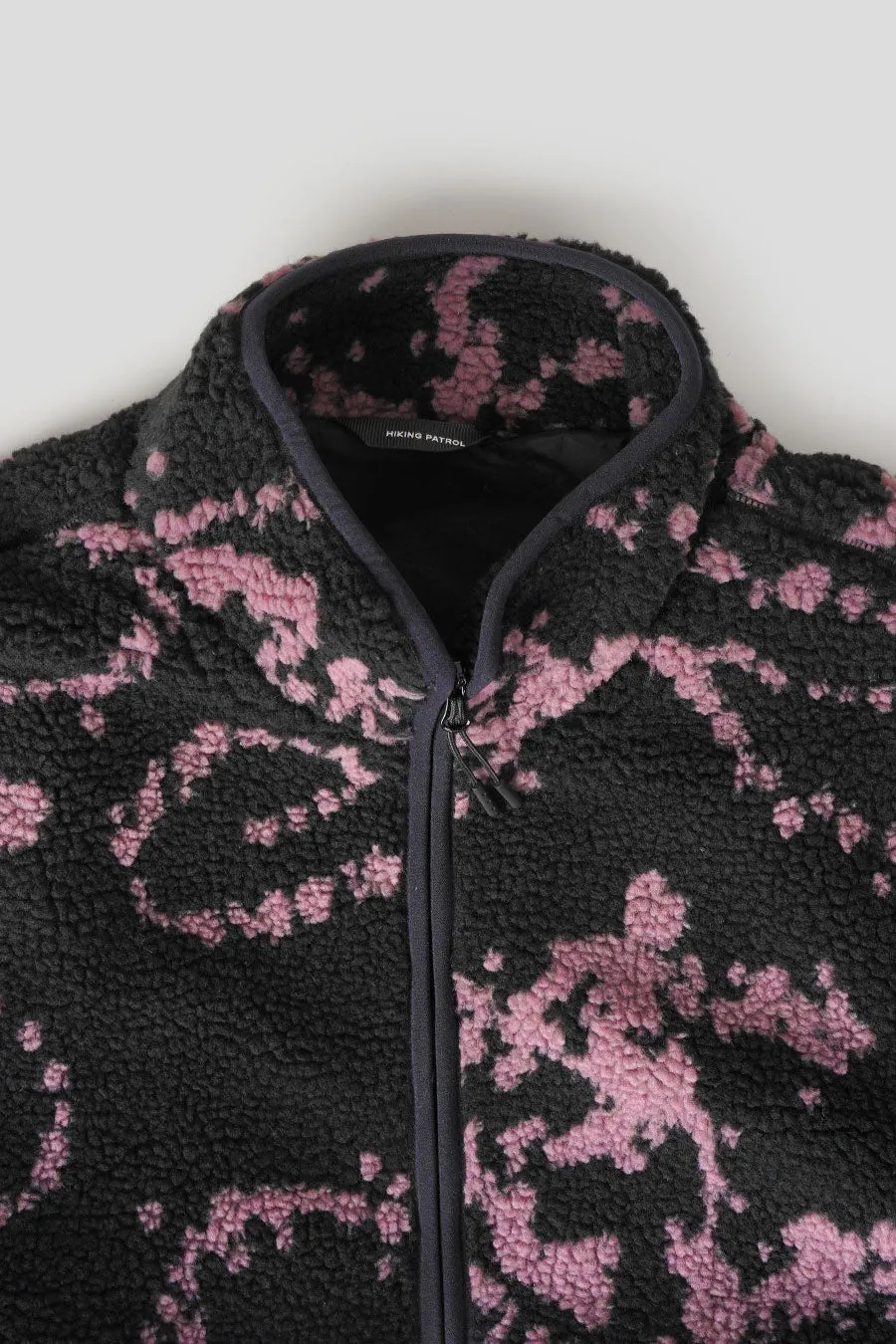 VESTE PRINT FLEECE VIOLETTE ET NOIRE