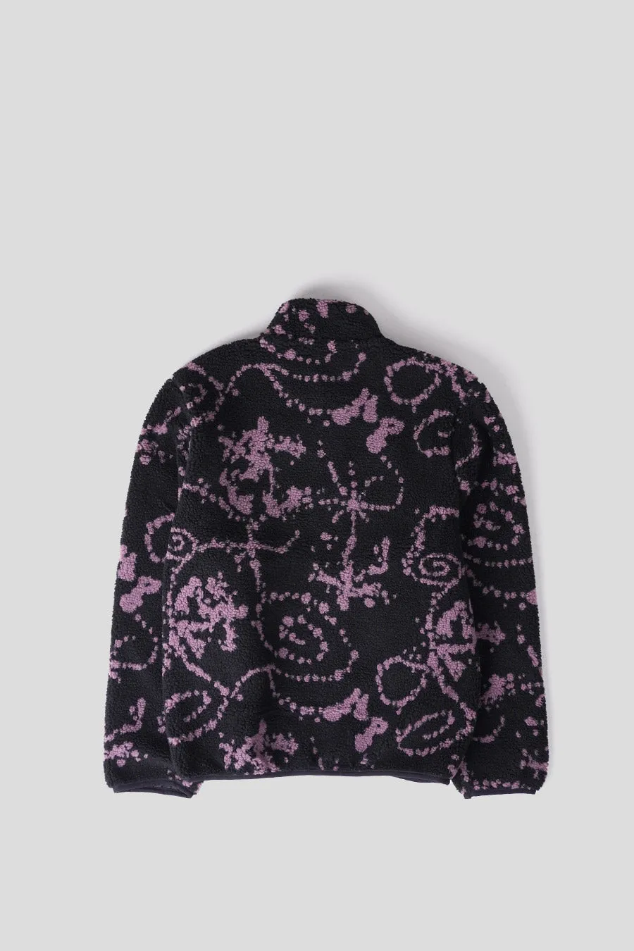 VESTE PRINT FLEECE VIOLETTE ET NOIRE