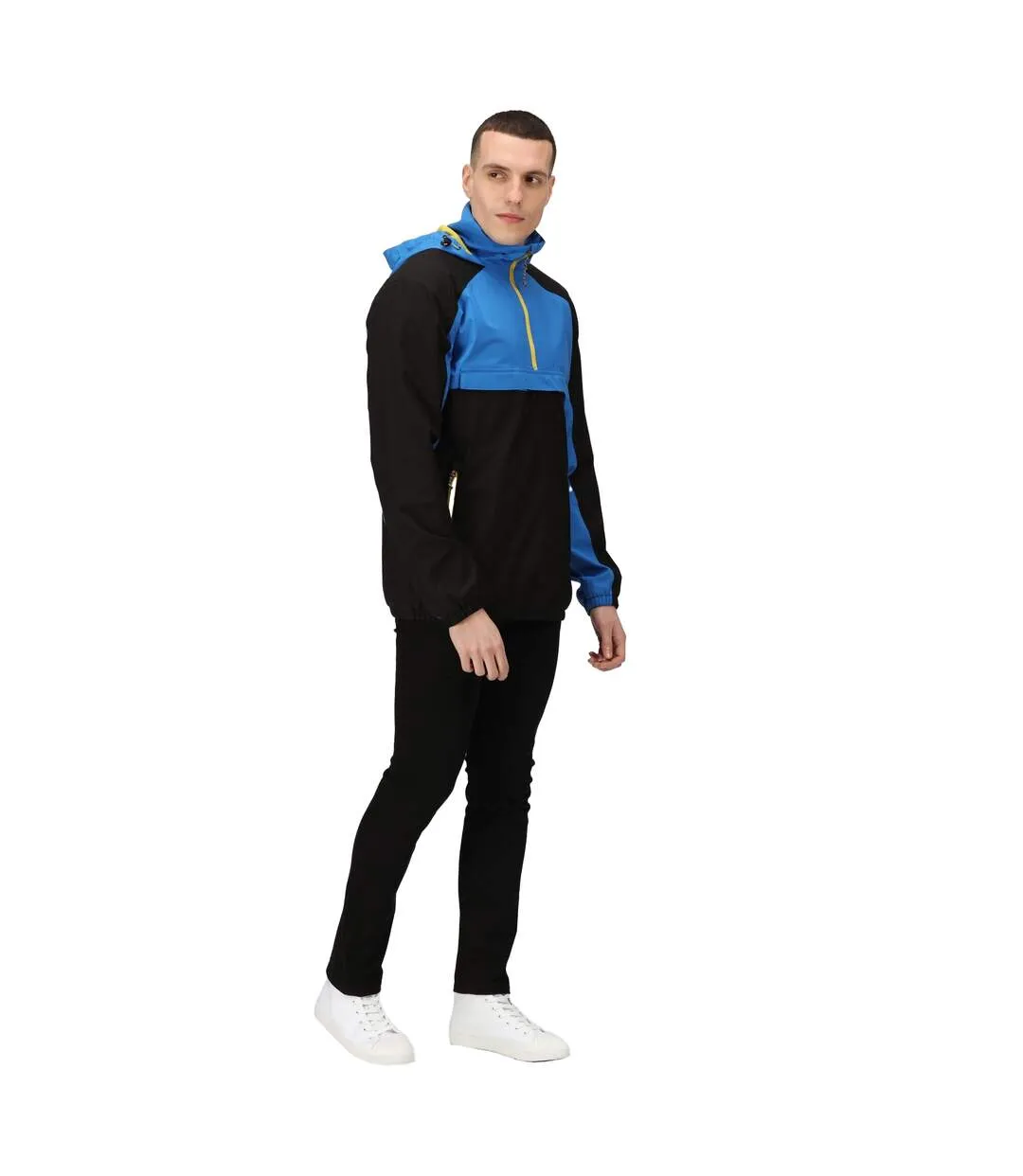 Veste softshell anorak homme noir / bleu foncé Regatta