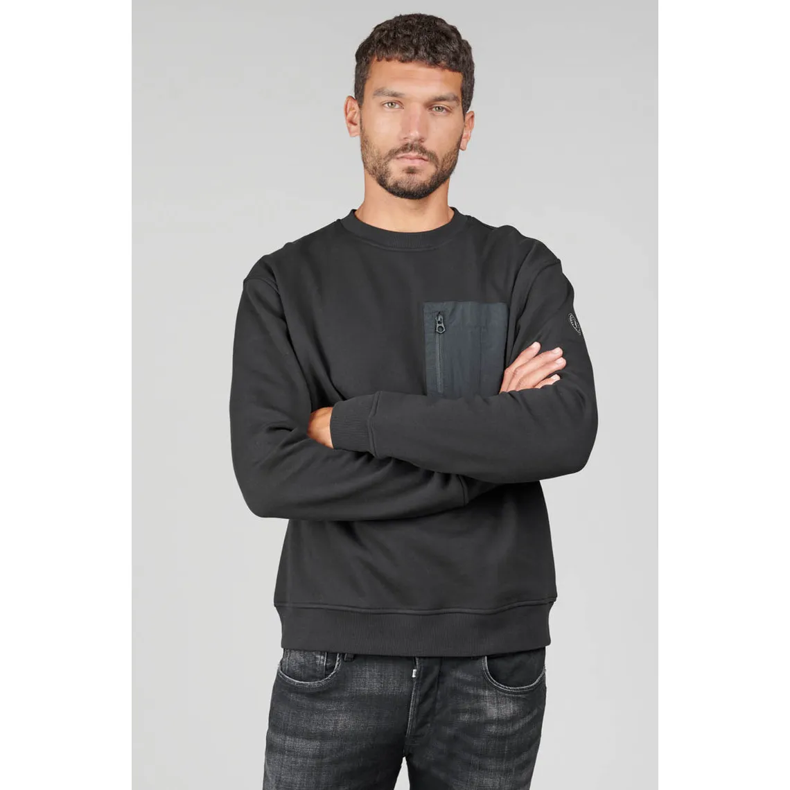 weat-hirt - Noir en coton Le Temps des Cerises - Pull / Gilet / Sweatshirt Homme sur MenCorner